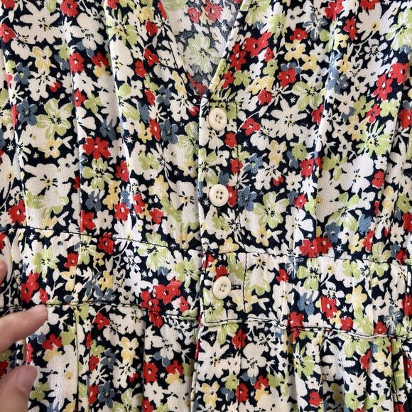 Free People S Ruffle Your Feathers Spring Floral Jumpsuit One Piece Boho Pockets - Picture 5 of 8